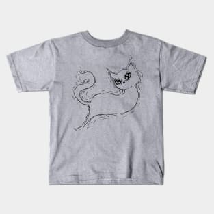 Inktober Ghost Cat Kids T-Shirt